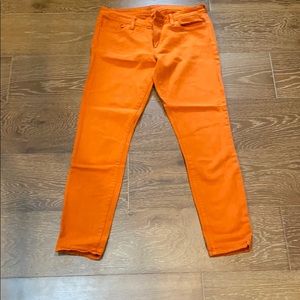 Banana Republic orange jeans.